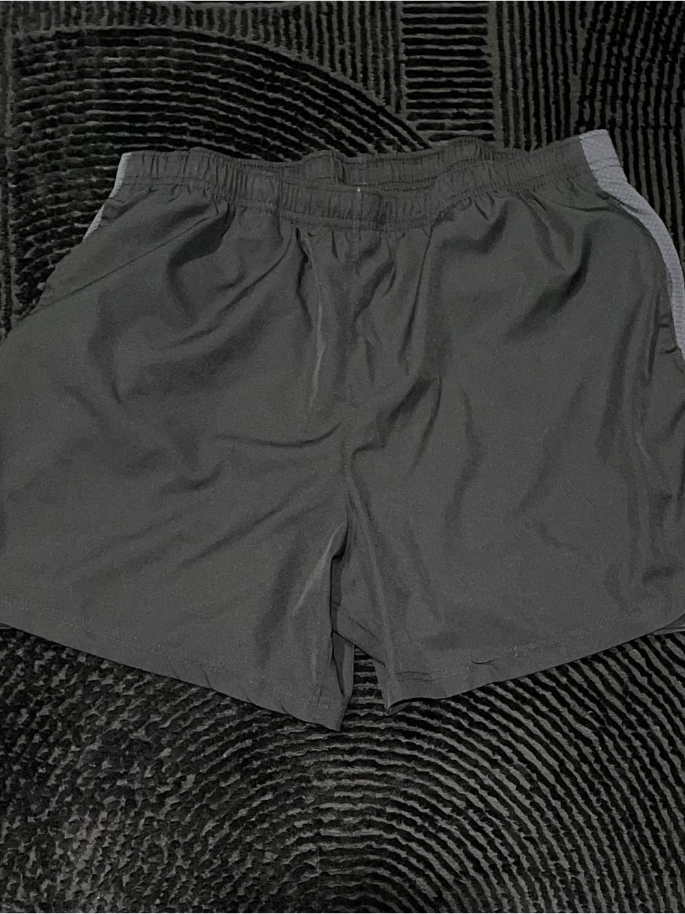 Hind Men's Black Athletic Shorts with Gray Side Trim